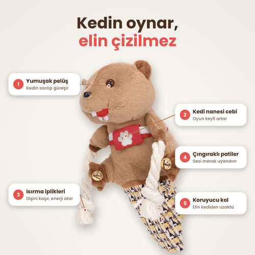 Çizilmeye Karşı Koruyucu Kedi Eldiveni