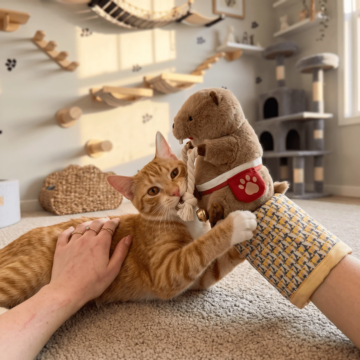 Çizilmeye Karşı Koruyucu Kedi Eldiveni